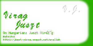 virag juszt business card